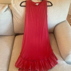 Red flirty dress